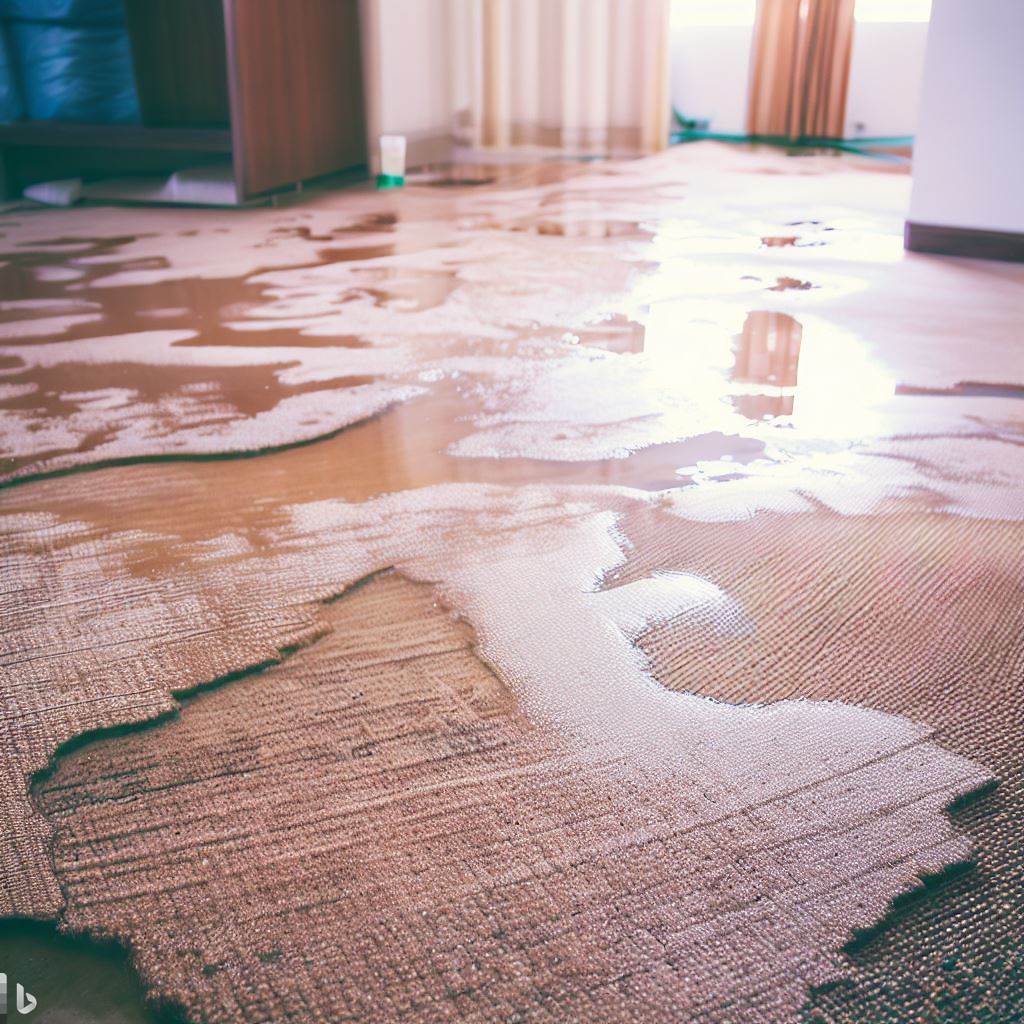 water damage on carpeting