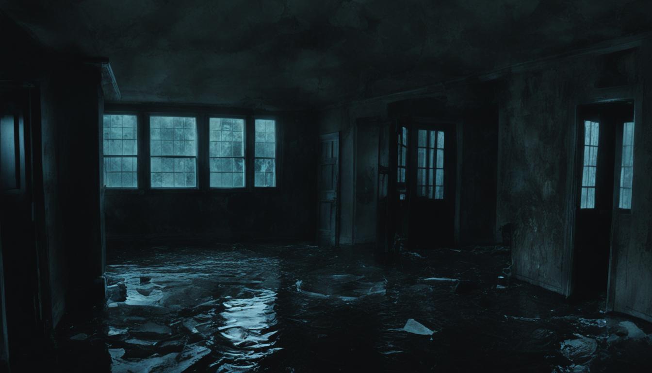 water-damaged house