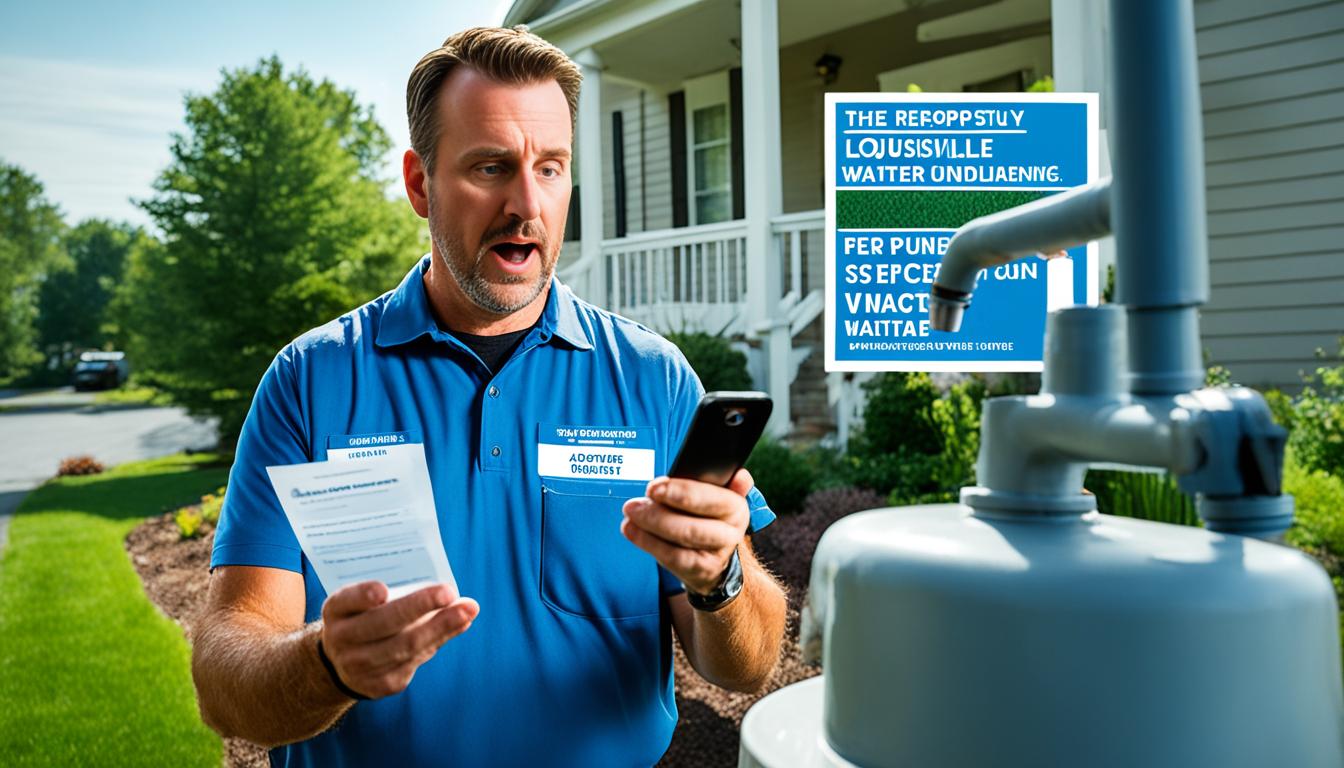 How do I report a problem with Louisville Water